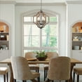 thumbnail image 7 of TOMIYA Wood Farmhouse Chandelier 6-Light Pendant Lighting Kitchen Island, 7 of 7