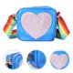 thumbnail image 2 of Crossbody Bag Little Heart Pattern Coin Purses Hologram Clear Shoulder Bag Messenger Handbag Mini Bag for Kids (Sky-blue), 2 of 3