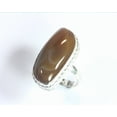 thumbnail image 4 of Agate Natural Genuine Gemstone Sterling Silver Ring RSS,720, 4 of 5
