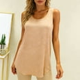 thumbnail image 4 of SwiftWear Womens Summer Loose Long Tank Tops Seamless Sleeveless Tunic Tops Scoop Neck Curved Hem Fashion Clothing, 4 of 5