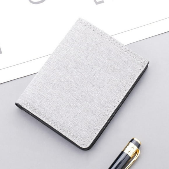 Billetera de hombre Colcomx Cartera de lona Gris blanco
