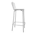 thumbnail image 4 of Madeline 41.73" Barstool, Set of 2 in Silver and White, 4 of 6