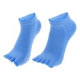 thumbnail image 5 of Unique Bargains 4 Pairs Half Finger Five Toe Socks Unisex Non Slip Daily Fit Finger Socks Blue, 5 of 7