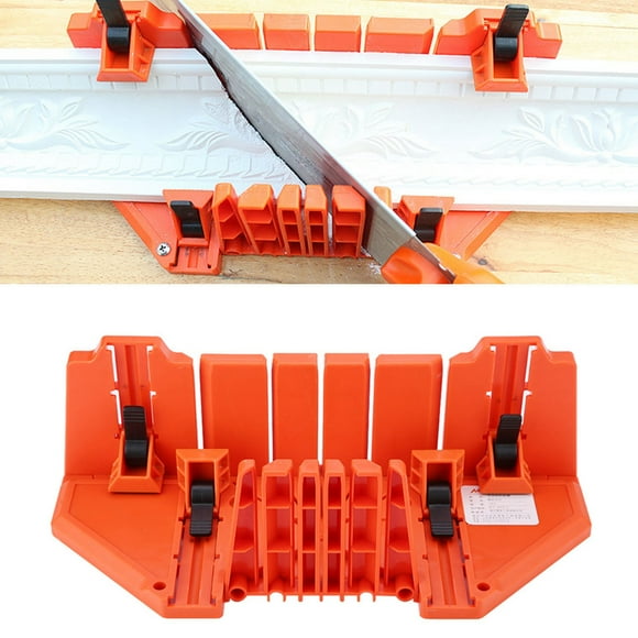 Saw Storage Mitre Box 14inch Plastic Woodworking Clamping Mitre Saw  with 22.5 45 90  0 4 Angle Slot Types