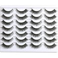 thumbnail image 6 of Lashes Volume Mink Eyelashes 14 Pairs Cateye Lash Strips Wispy Cat Eye Lashes Natural Look Short Thick Fluffy False Strip Eyelash Full Small Fake Lashes Pack Black Pestañas Postizas for Women, 6 of 12