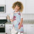 thumbnail image 4 of Pioneer Flower Floral Print Pattern Kids Aprons for Girls and Boys,Adjustable Neck Strap Toddler Aprons for Kids Cooking Baking, 4 of 7