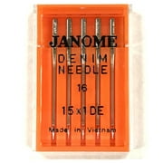 Janome 5 Pk. Denim Needles 15X1DE Size 16, Home Sewing Machine Needles