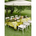 thumbnail image 4 of Outdoor Tablecloth with Umbrella Hole for Patio/Picnic/Party/Camping, Yellow Black Flowers Waterproof Table Cloth Rectangle Table Cover Washable, Modern Abstract Blooms Floral (60"x 84"), 4 of 8