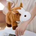 thumbnail image 3 of Plush Farm Animal Hand Puppet Toy Movable Mouth Dog Duck Horse Cow Sheep Pig Hand Puppet Role, 3 of 5