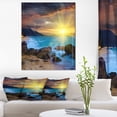 thumbnail image 3 of Designart 'Bright Yellow Sun over Blue Waters' Metal Wall Art, 3 of 3