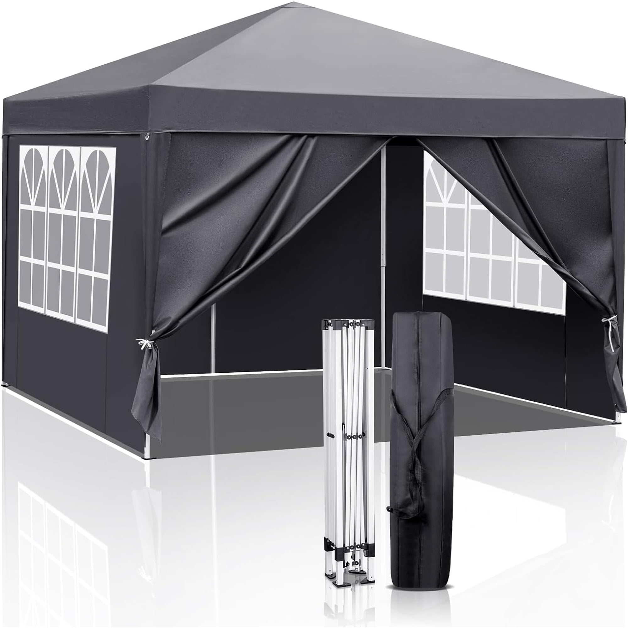 10x10 Pop Up Canopy Tent with Sidewalls, Outdoor Gazebo Canopy Tent, Patio Event Tents Outdoor Event Shelter for Parties