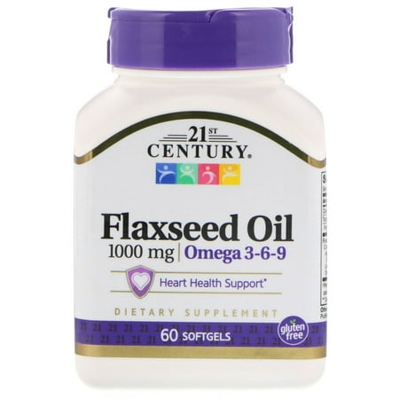 21st Century Flaxseed Oil 1000 mg Softgels, 60