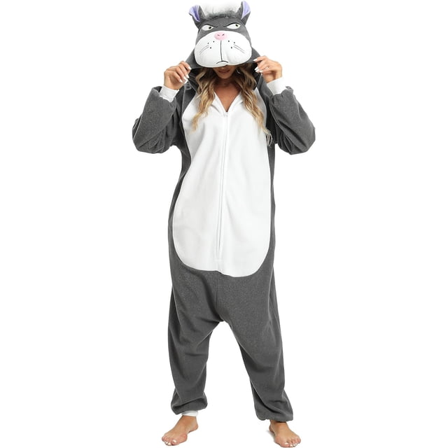 Wishliker Pijamas de animales para adultos, disfraces de Halloween, cosplay, ropa de fiesta