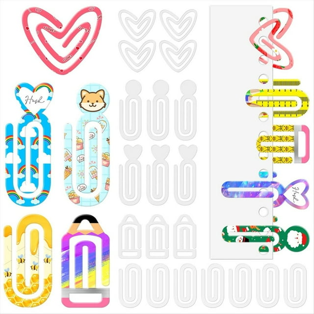 Clips de Papel para Sublimación, Clips de Papel Acrílicos Grandes para Manualidades, Oficina, Hogar y Escuela.