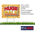 thumbnail image 2 of NEXT LEVEL SIGNS | Huge Sale Yard Signs | Double Sided 24 W x 18 H Inches | Metal Ground Step H-Stake 24" x 10" |Made in the USA (Pack of 1), 2 of 5