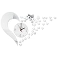 thumbnail image 1 of Reloj de pared 3D con superficie de espejo acrílico, adhesivo decorativo para sala de estar Plata, 1 of 9