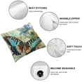 thumbnail image 4 of Acheng Vintage Spring Pillow Covers Modern Flowers Birds Butterflies Sofa Throw Pillow Cover Farmhouse Outdoor Pillow Case Lake Blue Purple Cushion Case Home Decor,2 Pcs White, 4 of 6