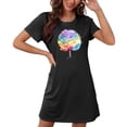 thumbnail image 5 of Censtreet Nightgowns for Women Pleated Sleep Shirts Short Sleeve Night Shirts Night Gown Ladies Sleep Dress, 5 of 5