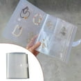 thumbnail image 1 of Organizador de libros de almacenamiento de joyas de viaje | Soporte para aretes y collares de PVC transparente | 160 ranuras, 50 bolsas reutilizables | Estuche de joyería portátil antimanchas para, 1 of 7