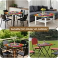 thumbnail image 5 of Colorful Rainbow Tie Dye Spiral Pattern Square Fitted Tablecloth with Elastic Edge,Square Table Cover,Washable Elastic Table Cover for Home Kitchen Party Decor 34"x34", 5 of 6