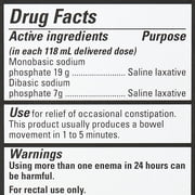 Fleet Ready-to-Use Enema, Pre-Filled Saline Bottle, 4.5 oz., 1 Ct
