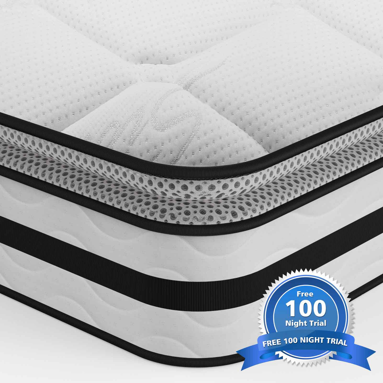 Medium Firm Feel Pressure Relief Sleeps Cooler Morpilot 10 inch Memory Foam and Innerspring Hybrid Mattress in a Box Individual Pocket Spring Motion Isolation Full Size Breathable Comfortable
