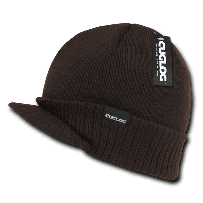 CUGLOG Cuglog Beanies Beany For Men Women Ribbed Knit Cuffed Lined Army GI Visor Caps Hats