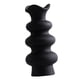 thumbnail image 4 of Jarrón de cerámica, jarrón decorativo, jarrón de flores secas, jarrón sencillo bohemio elegante, Negro 21cm, 4 of 9