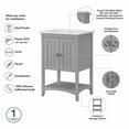 thumbnail image 5 of Bush Salinas Engineered Wood Double Vanity Set with Sinks in Gray, 5 of 7