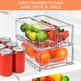 thumbnail image 6 of Sorbus Fridge Drawers - Clear Stackable Pull Out Refrigerator Organizer Bins (1 Large, 2 Small), 6 of 6