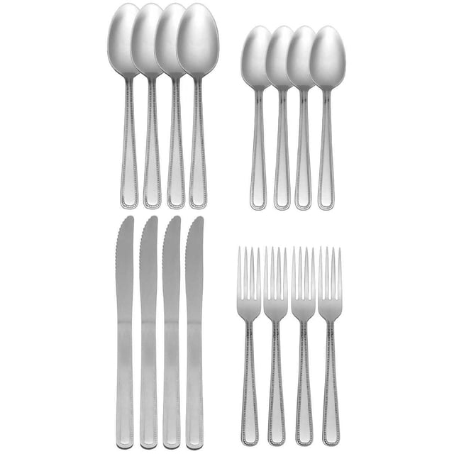 Juego de cubiertos Moven Cosmo 16 Piezas Acero Inoxidable, Cuchara Sopera, Cuchillo, Tenedor, Cuchara Cafetera