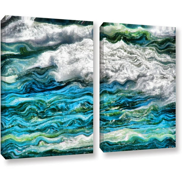 Artwall Kevin Calkins Cresting Waves 2 0 2 Piece Gallery Wrapped Canvas Set Walmart Com Walmart Com