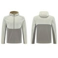 thumbnail image 3 of Handshe Men's Windproof Waterproof Hooded Jacket, Solid Color and Color Block with Zipper Pockets, Slim Fit for Running, Fitness Training, Outdoor Sports and Daily Casual, 3 of 7