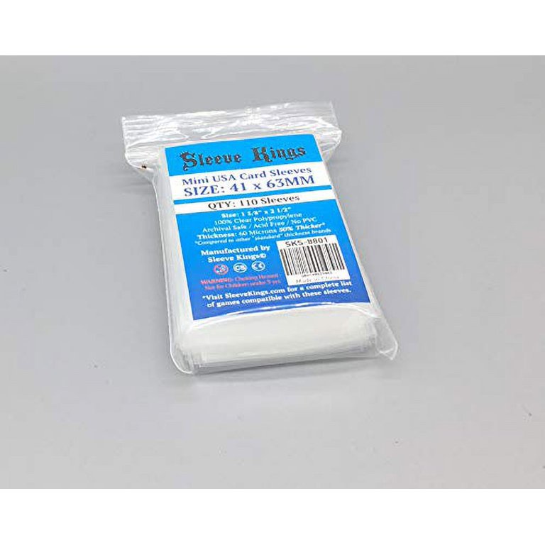 Sleeve Kings: Mini USA Card Sleeves (41x63mm) (110) - Walmart.com