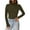 Army Green, variant on PRETTYGARDEN Women's Turtleneck Long Sleeve Shirts Fall Basic Thermal Underwear Tops Ribbed Fitted Layering Knit Top