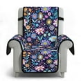 thumbnail image 6 of TSOVTHRID Abstract Bohemia Floral Print Recliner Slipcover Soft Slip Reclining Chair Slipcovers Non-Slip Furniture Protector for Recliner, Fitted Sofa Couch Cover with Pocket, 6 of 7