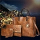 thumbnail image 2 of Qarigey Conjunto de 3 bolsos para mujer, bolso de mano de piel sintética, bandolera, regalo Ideal para mujer y niña Bolsas de mensajero y de hombro No.2, 2 of 6