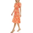 thumbnail image 5 of Nanette Lepore Split Neck Cotton Midi Dress, 5 of 6
