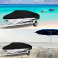 thumbnail image 7 of Trailerable Boat Cover, Heavy Duty Waterproof Boat Cover, 17-19FT UV Resistant Marine Grade Outboard Cover Compatible for Bass Boat, Fits Bayliner Tri-Hull V-Hull Fishing Runabout Boat, Black, 7 of 7
