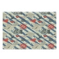 thumbnail image 1 of Nautical Cutting Board, Sea Graphic with Grunge Distressed Diagonal Forms and Stripes Marine Nautical, Decorative Tempered Glass Cutting and Serving Board, Large Size, Beige Red Blue, by Ambesonne, 1 of 1