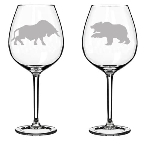 Bull & Bear Whiskey Glasses, Stock Market Whiskey Glasses