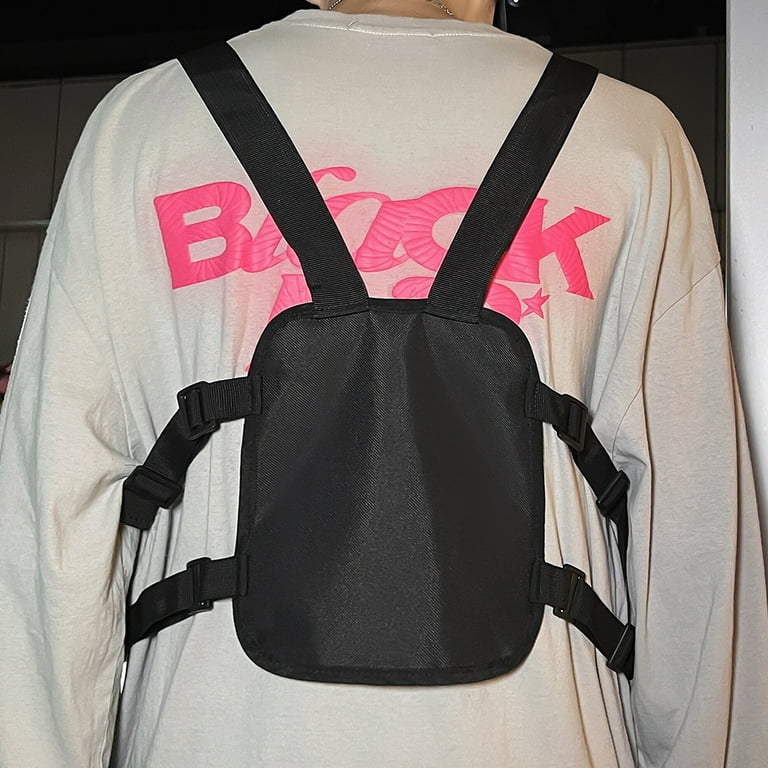 Men Chest Bag Multifunctional Oxford Hip Hop Vest Bag Fashion for