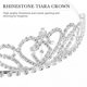 thumbnail image 5 of FRCOLOR 2 UNIDS BODA RHINESTONE RHINESTONE TIARA / CRONDA / DENO DE LA CUERDA / LAZO DE PELO CON PEBLE PEG (astilla), 5 of 7