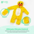 thumbnail image 7 of Cuddle Club One Piece Romper Hooded Fleece Onesie Jumper for Baby, Duck Yellow & White Newborn, 7 of 7