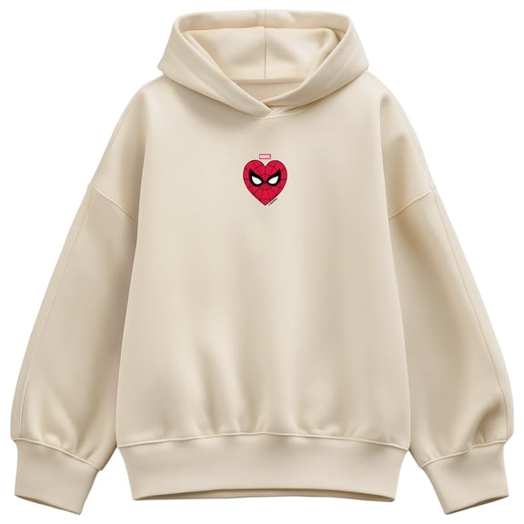 Spider-Man - Small Heart Oversized Fleece Hoodie Sweatshirt
