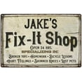 thumbnail image 1 of JAKE'S Fix-It Shop Sign Grandpa Dad Wall Décor 8 x 12 Matte Finish Metal 108120006422, 1 of 1