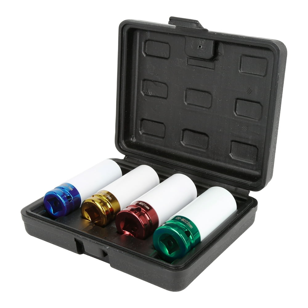 4pcs 1/2'' Drive Impact Lug Nut Socket Set Wheel Sleeve Protection 17