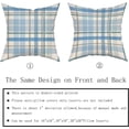 thumbnail image 5 of Blue Teal Pillow Covers 20x20 Light Blue Grey Buffalo Plaid Holiday Decorative Throw Pillows Spring Summer Decorations Pillowcase Cotton Square Cushion Cover Decor for Home Couch Bed Soft Set of 2, 5 of 6