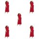 thumbnail image 1 of Qarigey Camisones de algodón femeninos y románticos para mujer - Para el hogar Camisones y camisones de mujer Camisón Ropa de dormir rojo XL Type2 NO2, 1 of 6