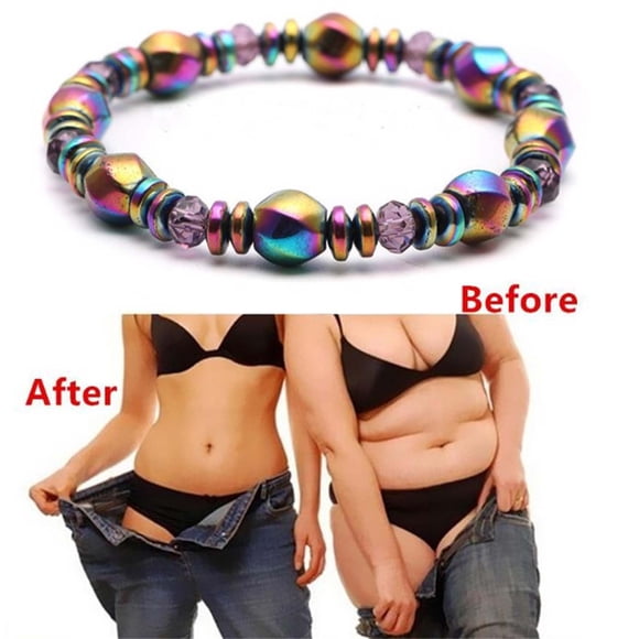 HomeKingdee 1PC Magnetic Therapy Bracelet with Colorful Black Magnets - European Fashion Health Bracelet for Couples